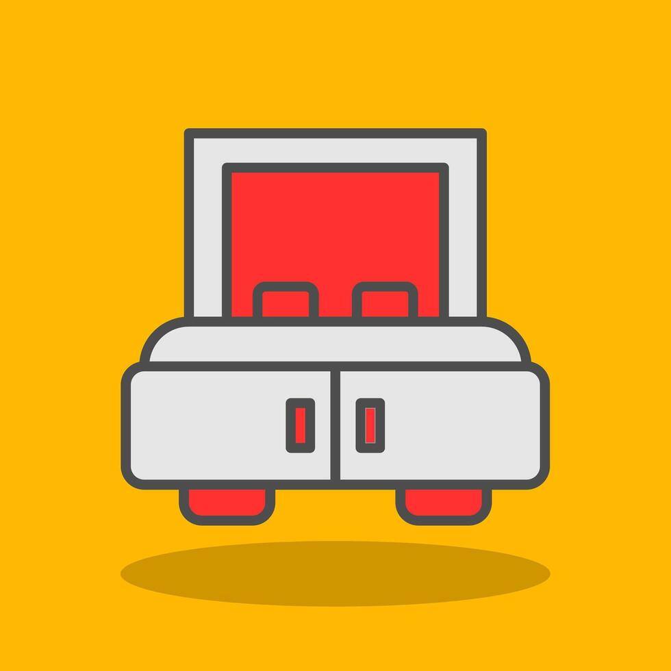 King Size Filled Shadow Icon vector