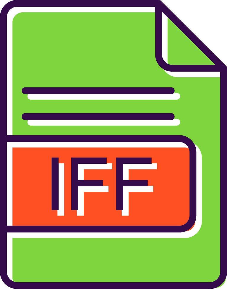 IFF File Format filled Design Icon vector