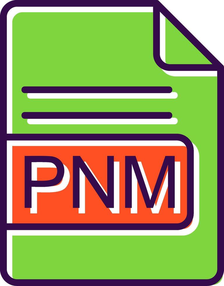 pnm archivo formato lleno diseño icono vector