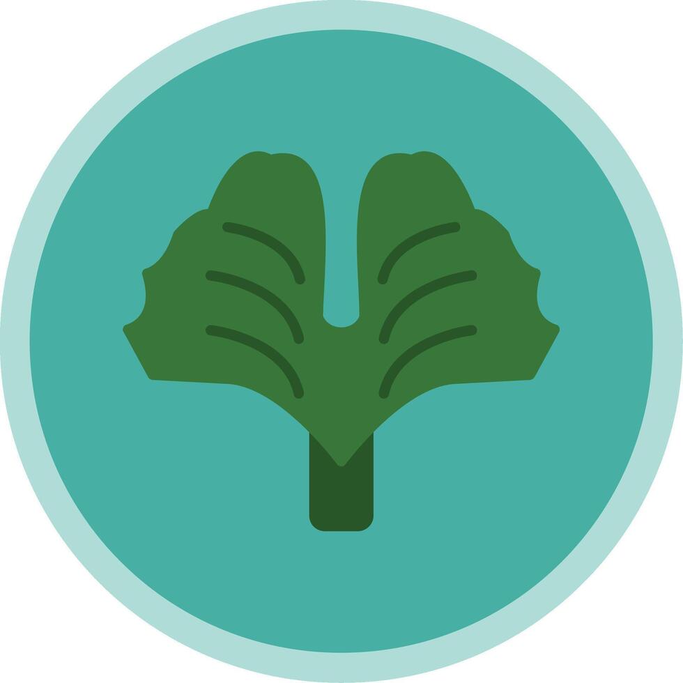 Ginkgo Biloba Flat Multi Circle Icon vector