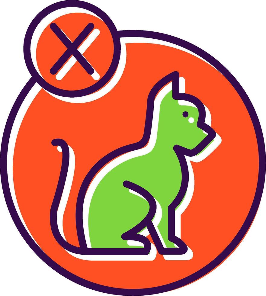 No Pets Allowed filled Design Icon vector