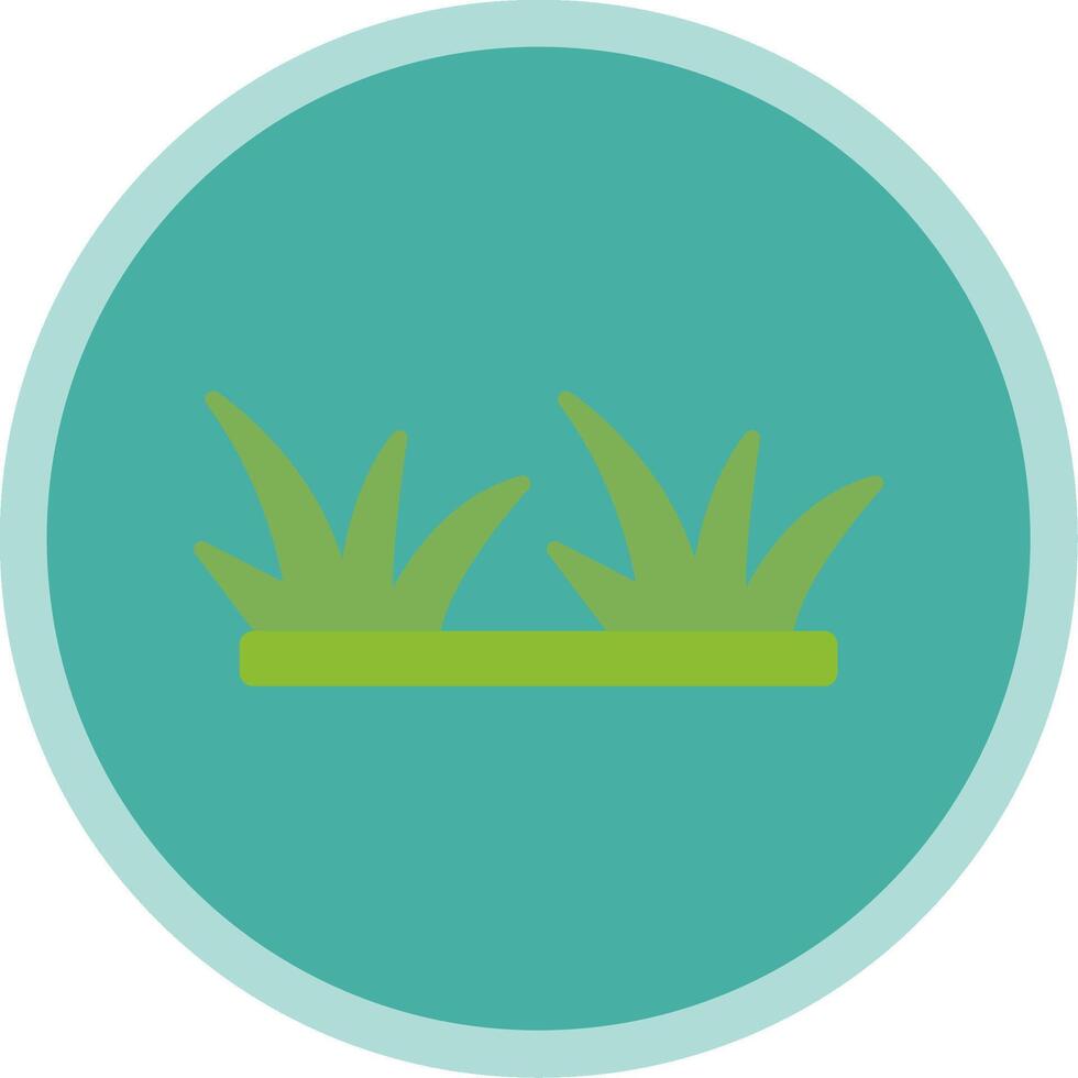 Grass Flat Multi Circle Icon vector