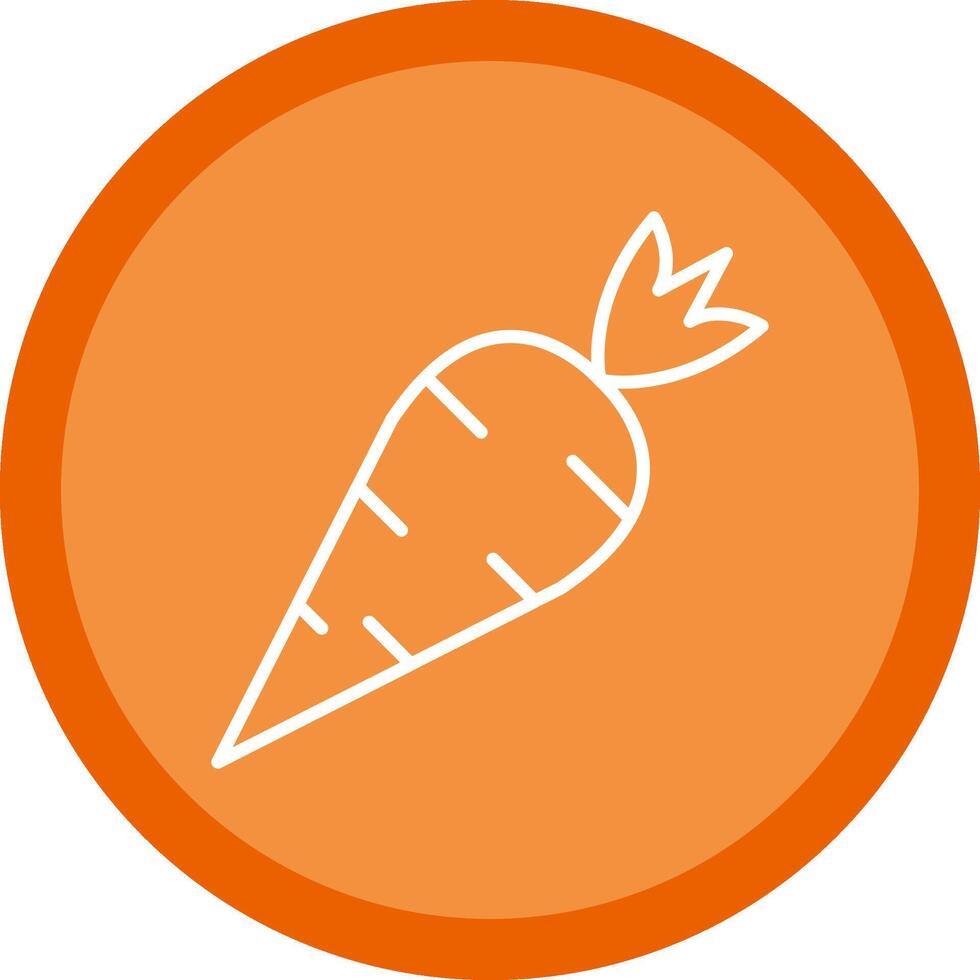 Carrot Line Multi Circle Icon vector