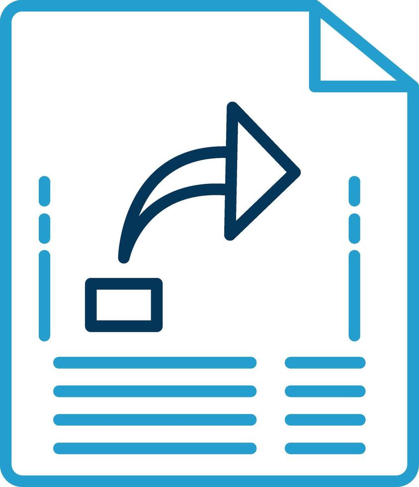 Forward Line Blue Two Color Icon vector