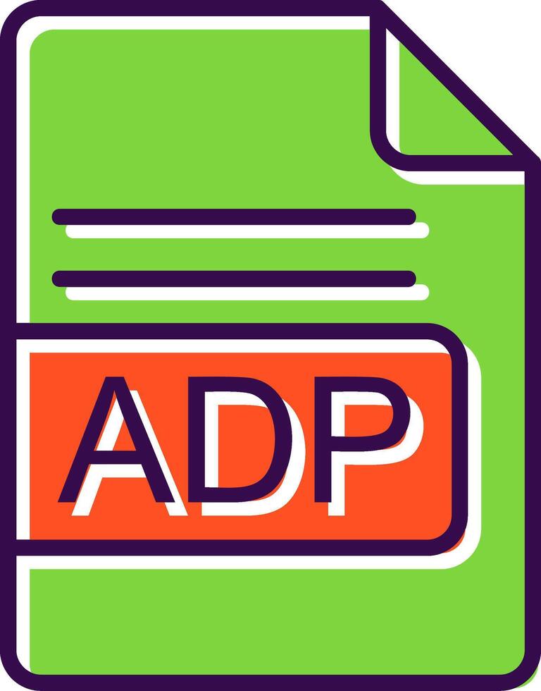 adp archivo formato lleno diseño icono vector