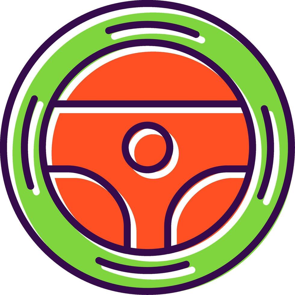 Steering Wheel filled Design Icon vector