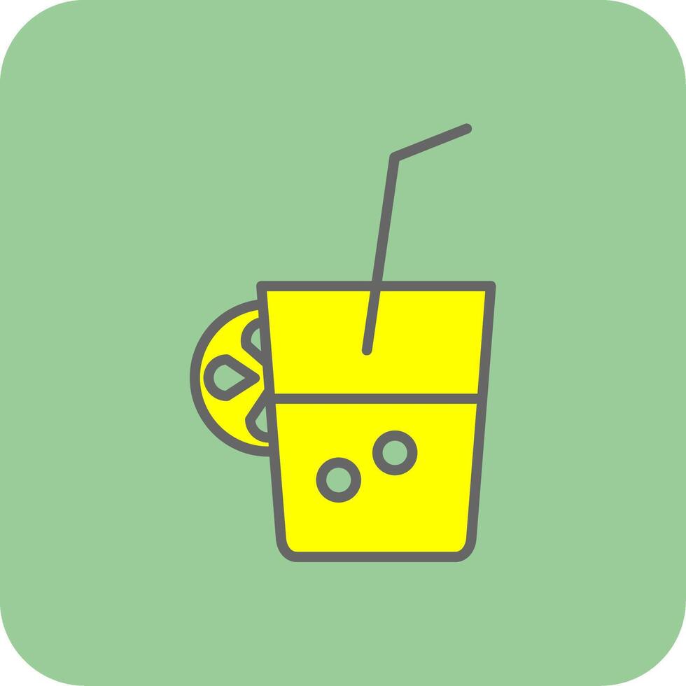Fresh Juice Glyph Gradient Corner Icon vector