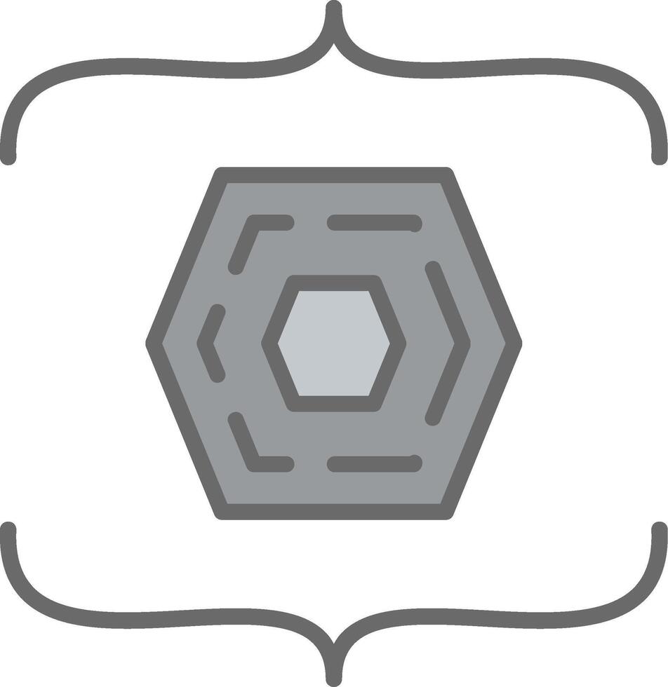 Bracket Line Filled Light Icon vector