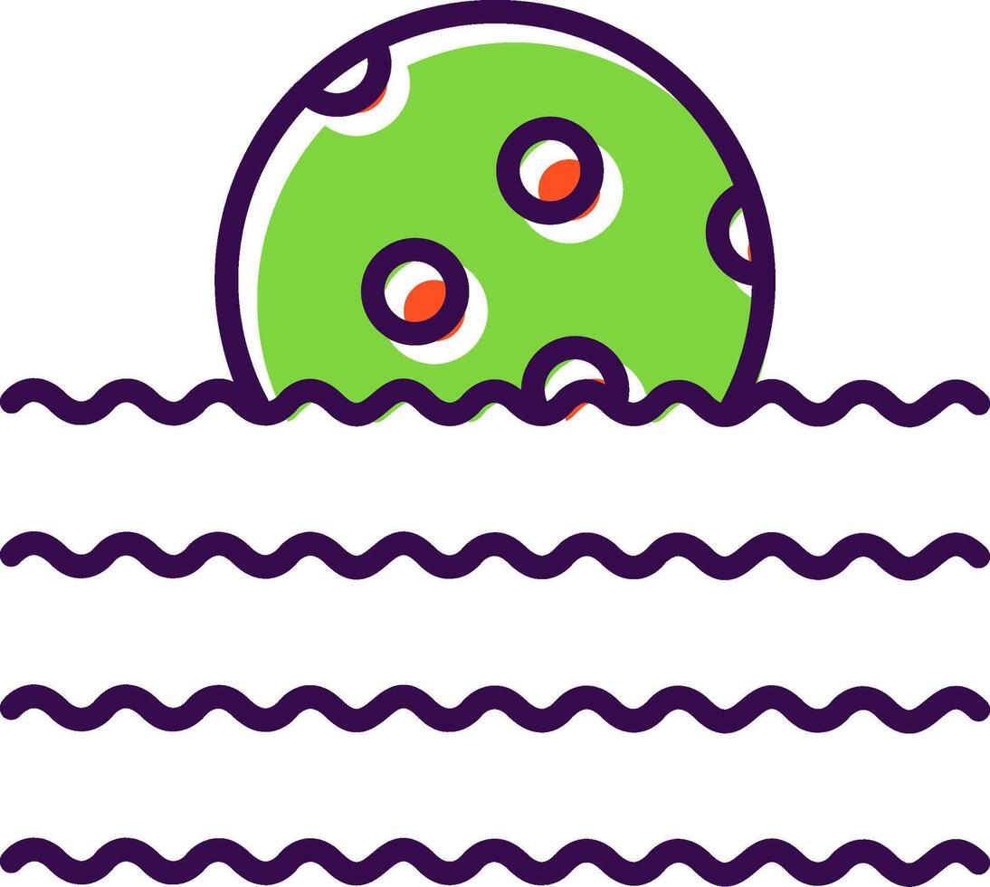 Waves filled Design Icon vector