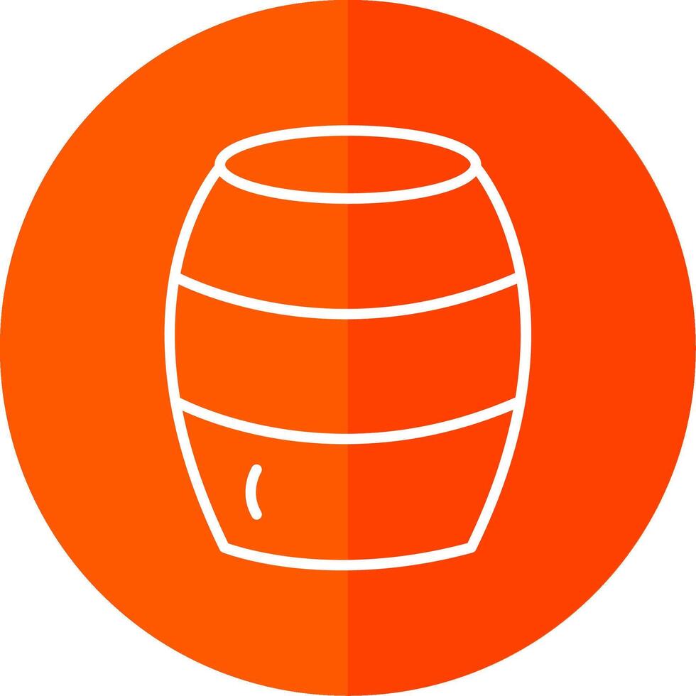 Barrel Line Yellow White Icon vector