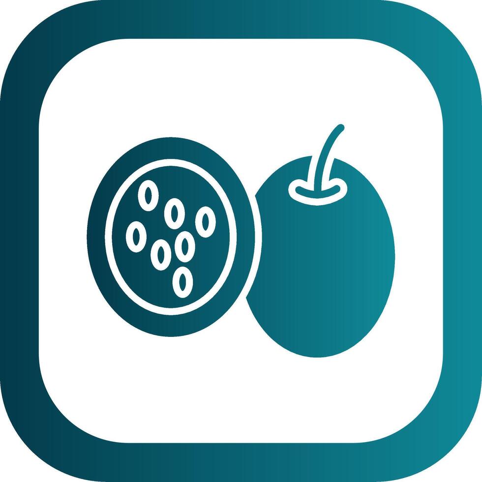 Passion Fruit Glyph Gradient Corner Icon vector