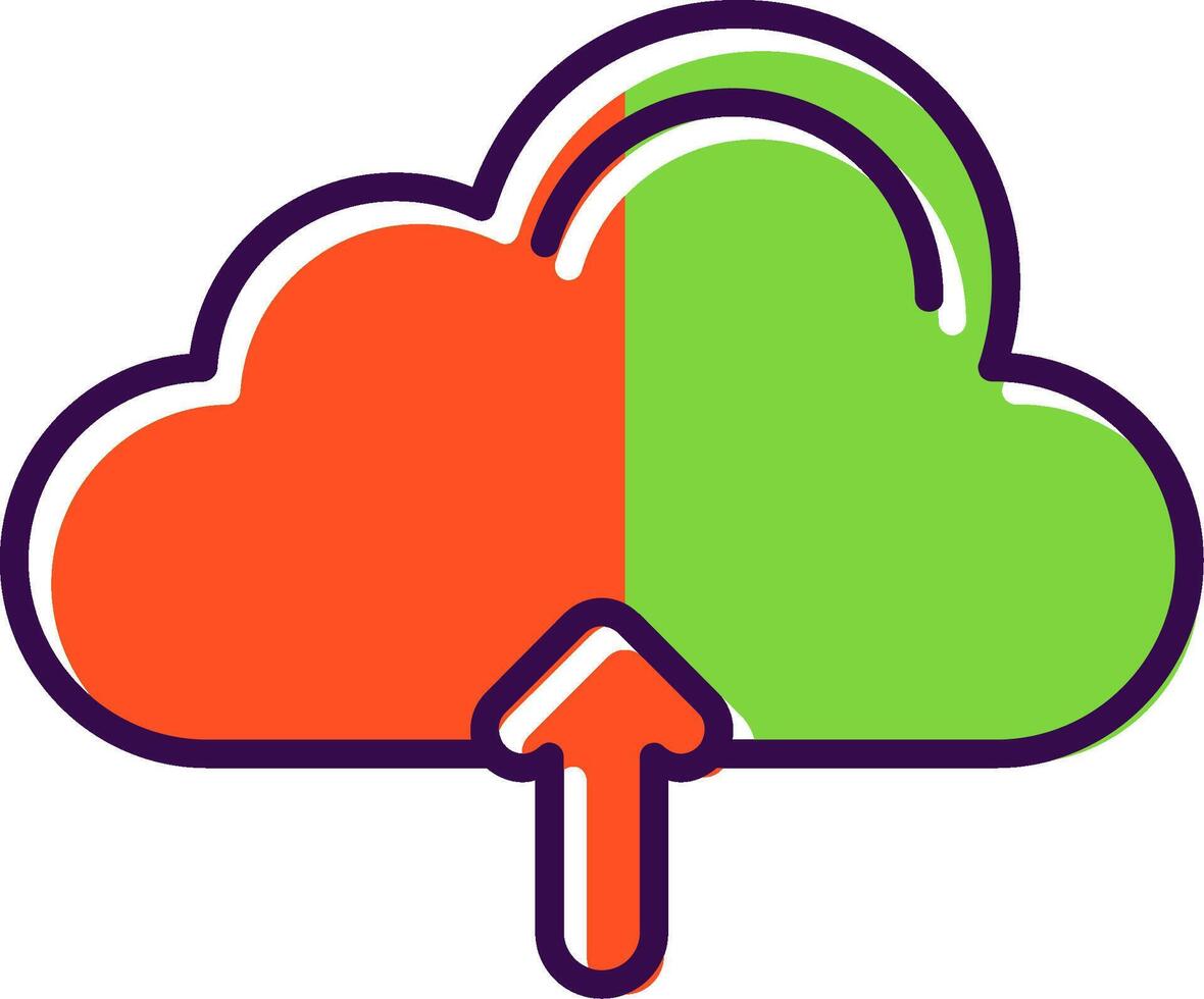 Cloud filled Design Icon vector