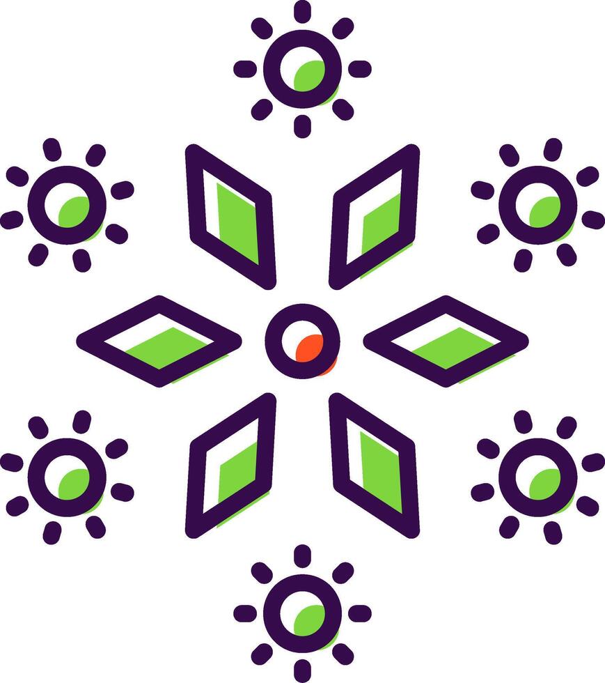 Firework filled Design Icon vector