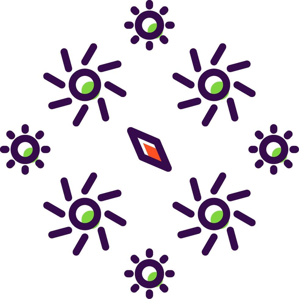 Firework filled Design Icon vector