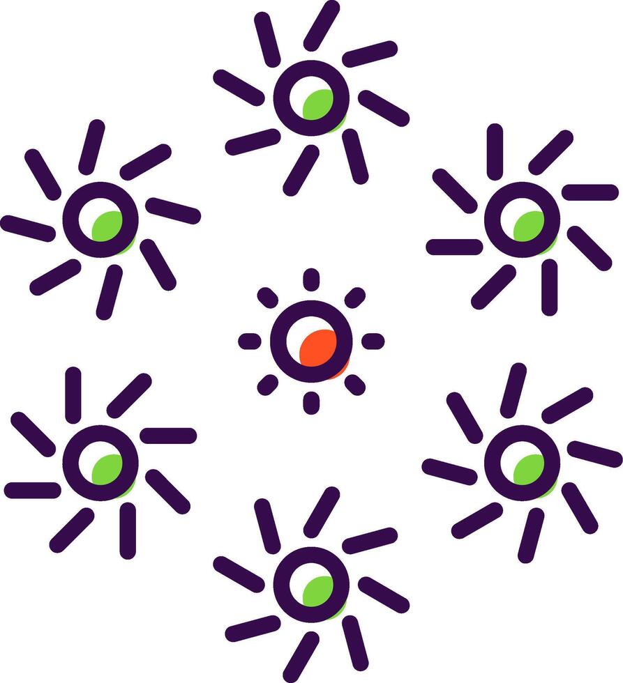Firework filled Design Icon vector