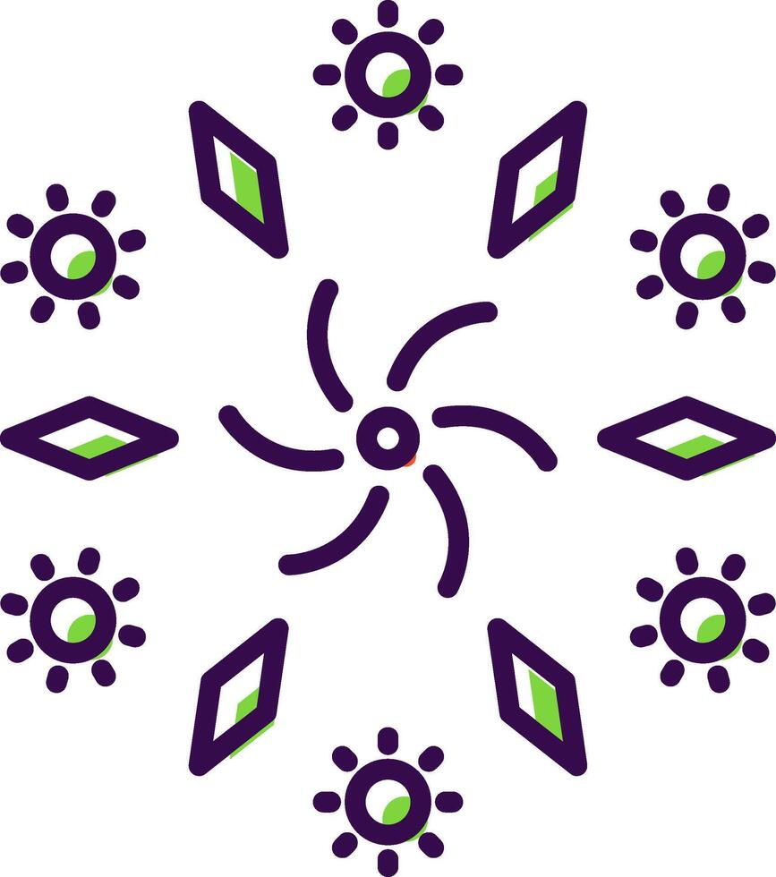 Firework filled Design Icon vector