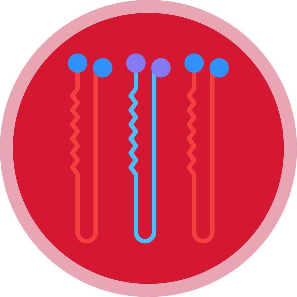 Bobby Pin Flat Multi Circle Icon vector