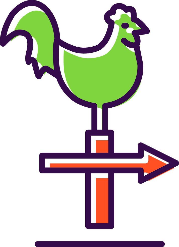 pollo lleno diseño icono vector