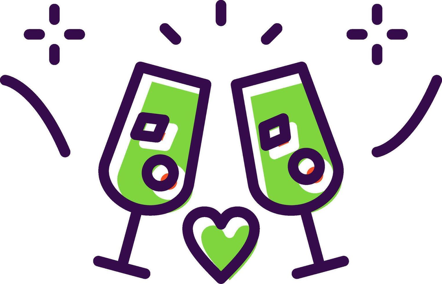 Brindis filled Design Icon vector