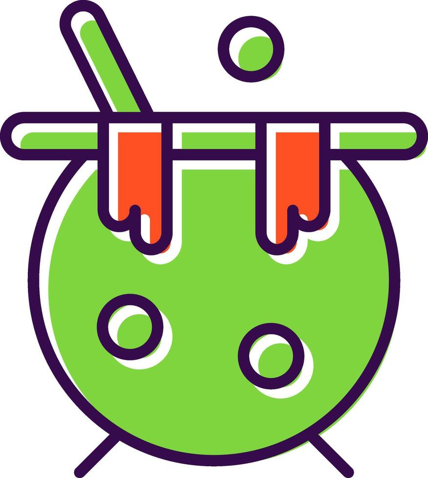 Cauldron filled Design Icon vector
