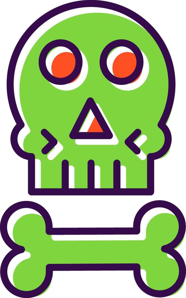 Skull filled Design Icon vector
