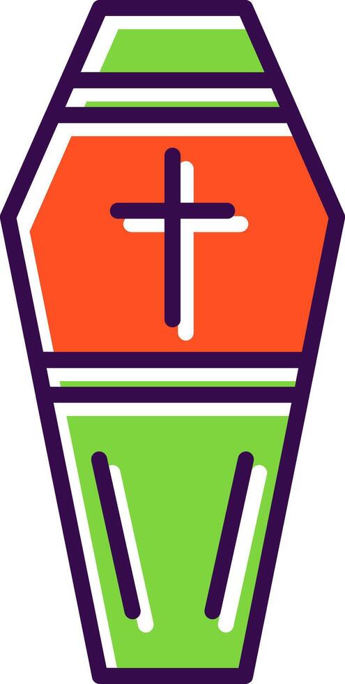 Coffin filled Design Icon vector