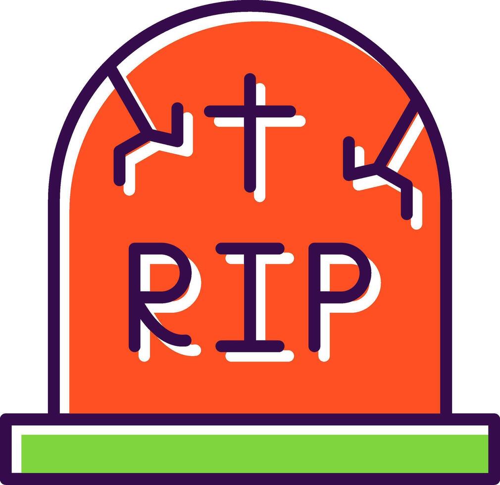 Cemetery filled Design Icon vector