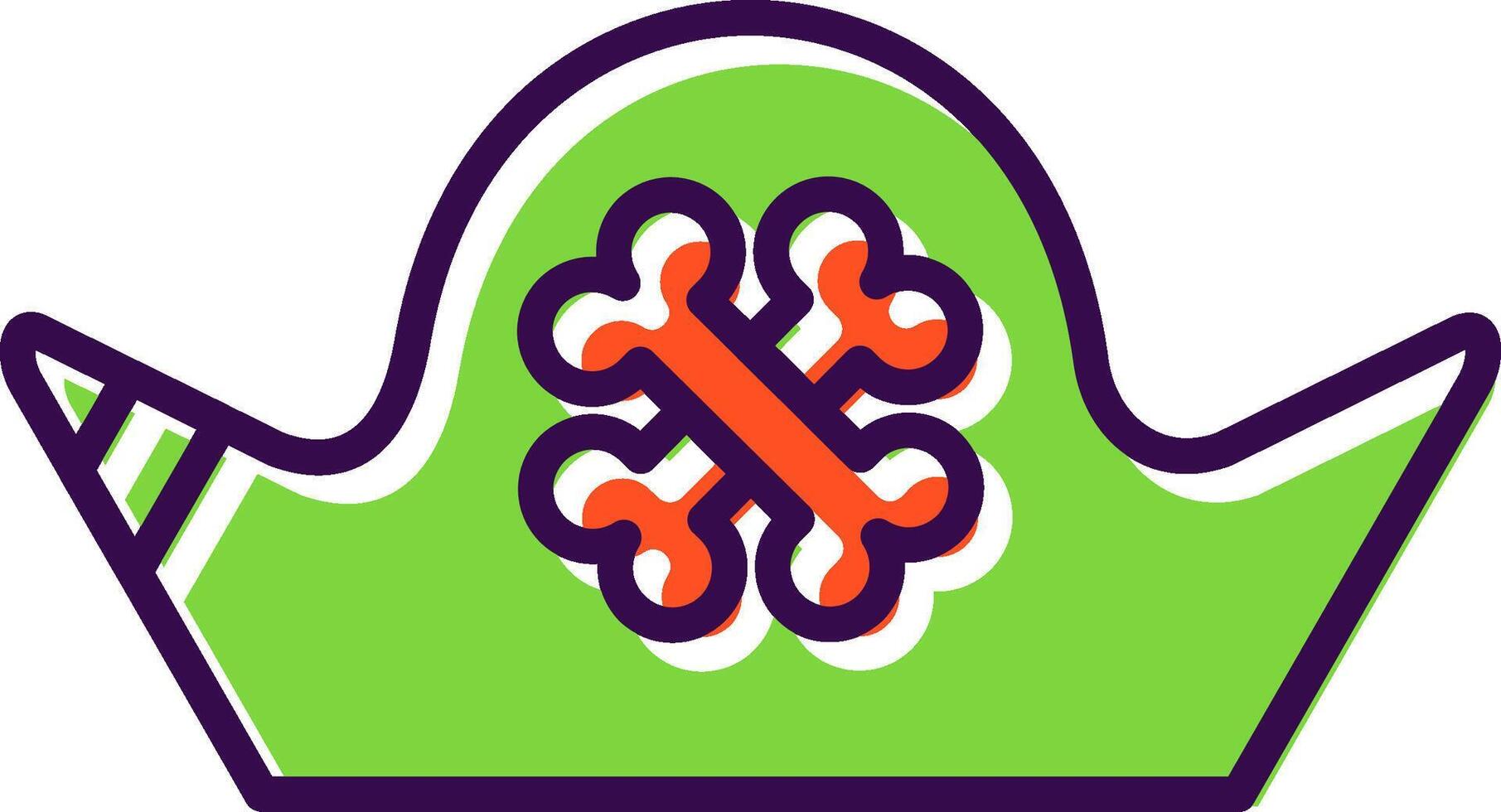 Pirate Hat filled Design Icon vector