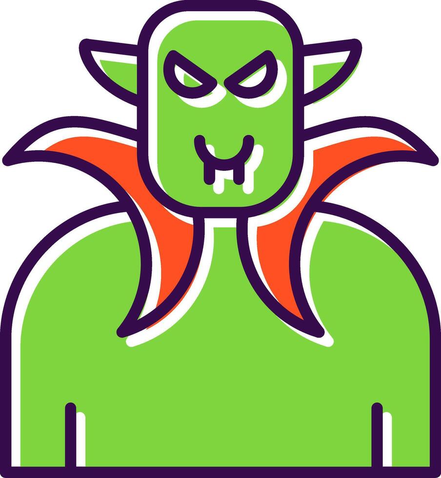 Dracula filled Design Icon vector