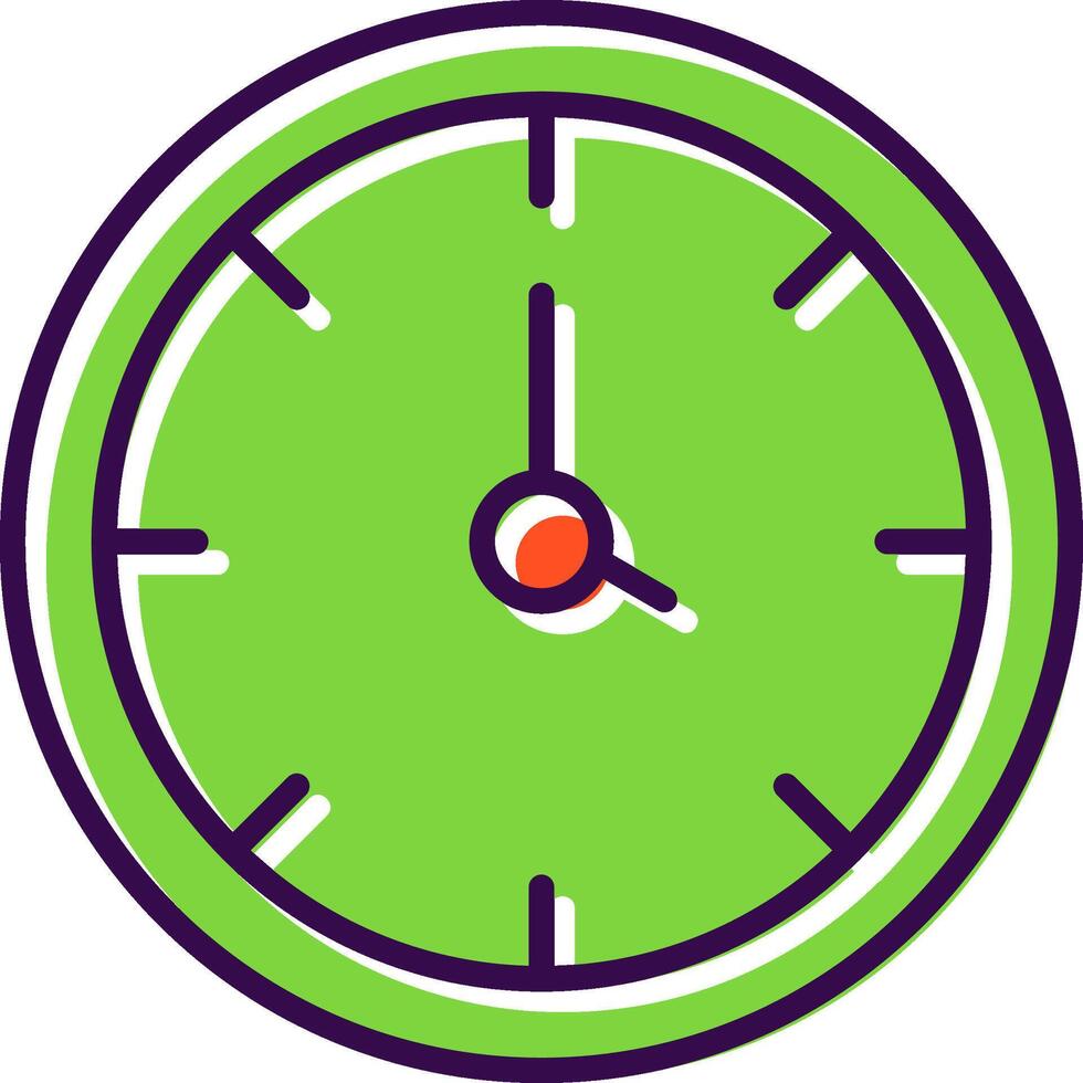 Clock filled Design Icon vector