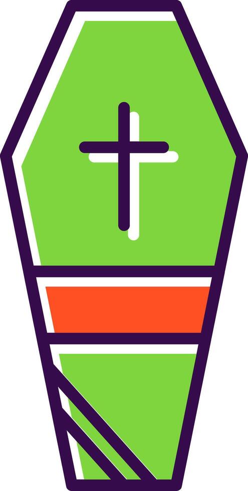 Coffin filled Design Icon vector