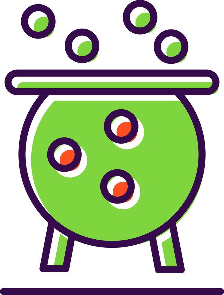 Cauldron filled Design Icon vector
