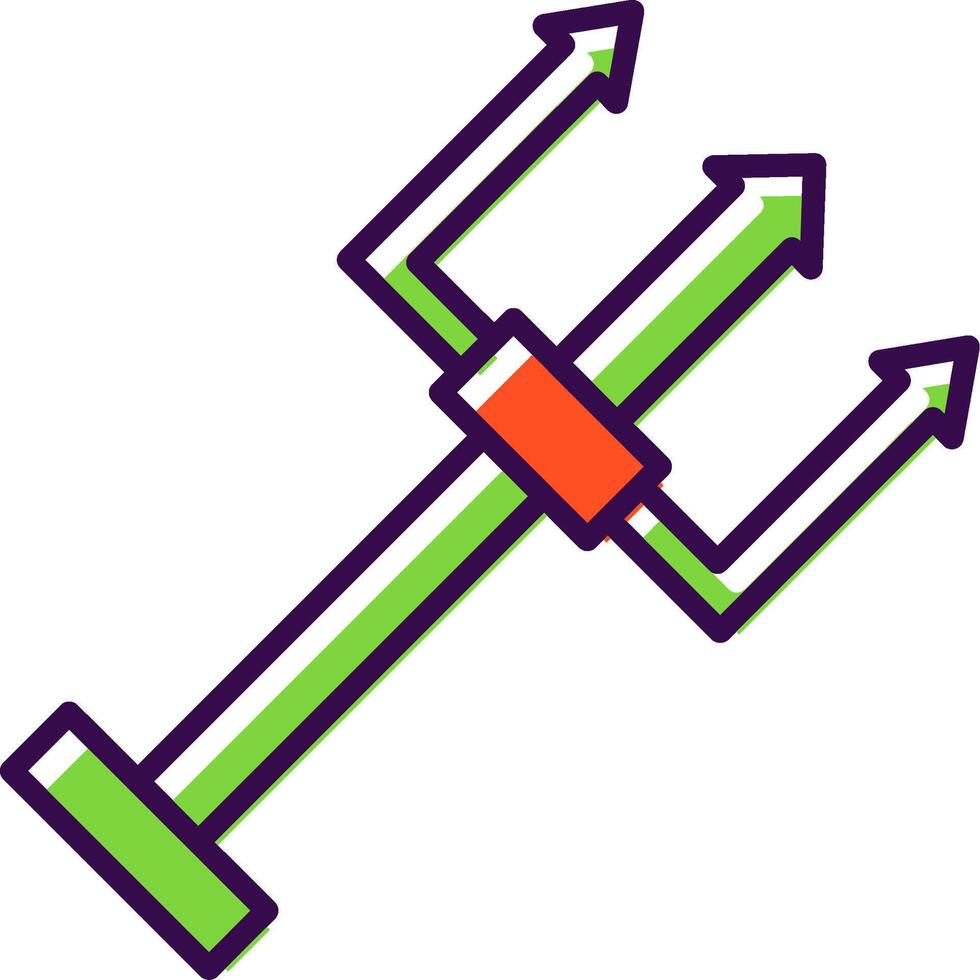Trident filled Design Icon vector