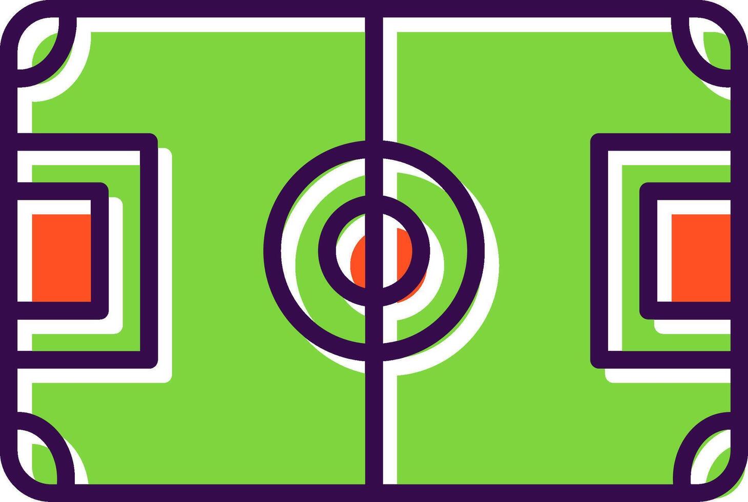 Football Field filled Design Icon vector