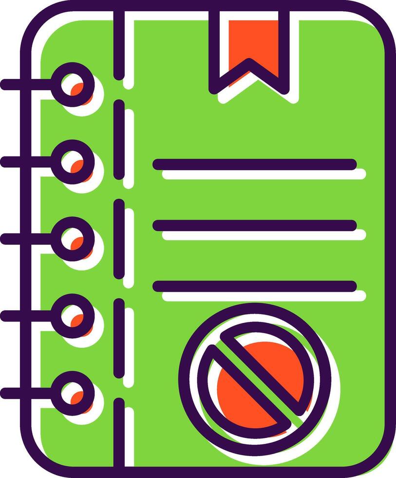 Notes filled Design Icon vector