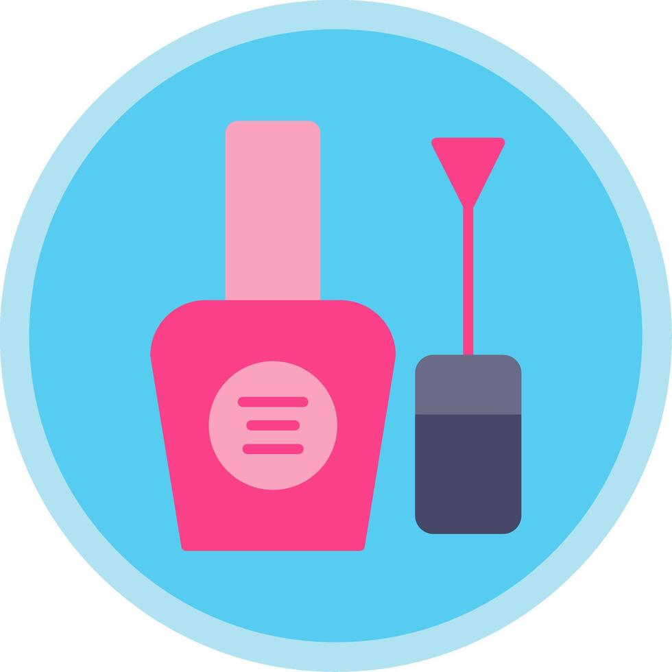 Nail Flat Multi Circle Icon vector