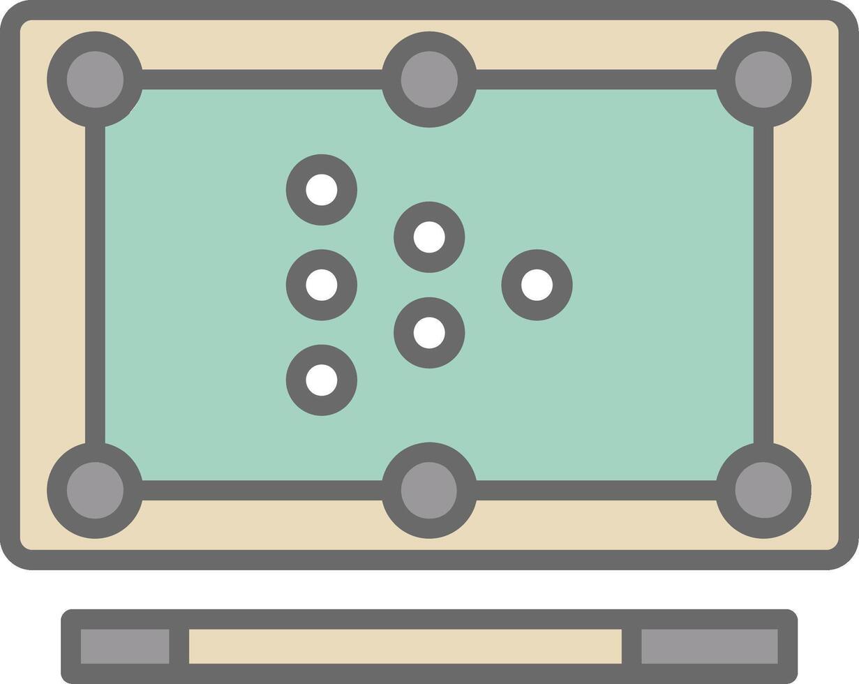 Billiards Line Filled Light Icon vector