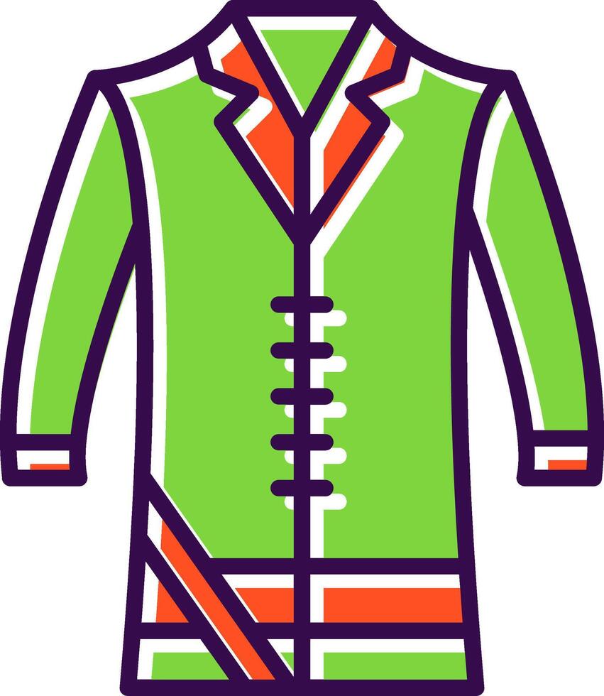 Coat filled Design Icon vector