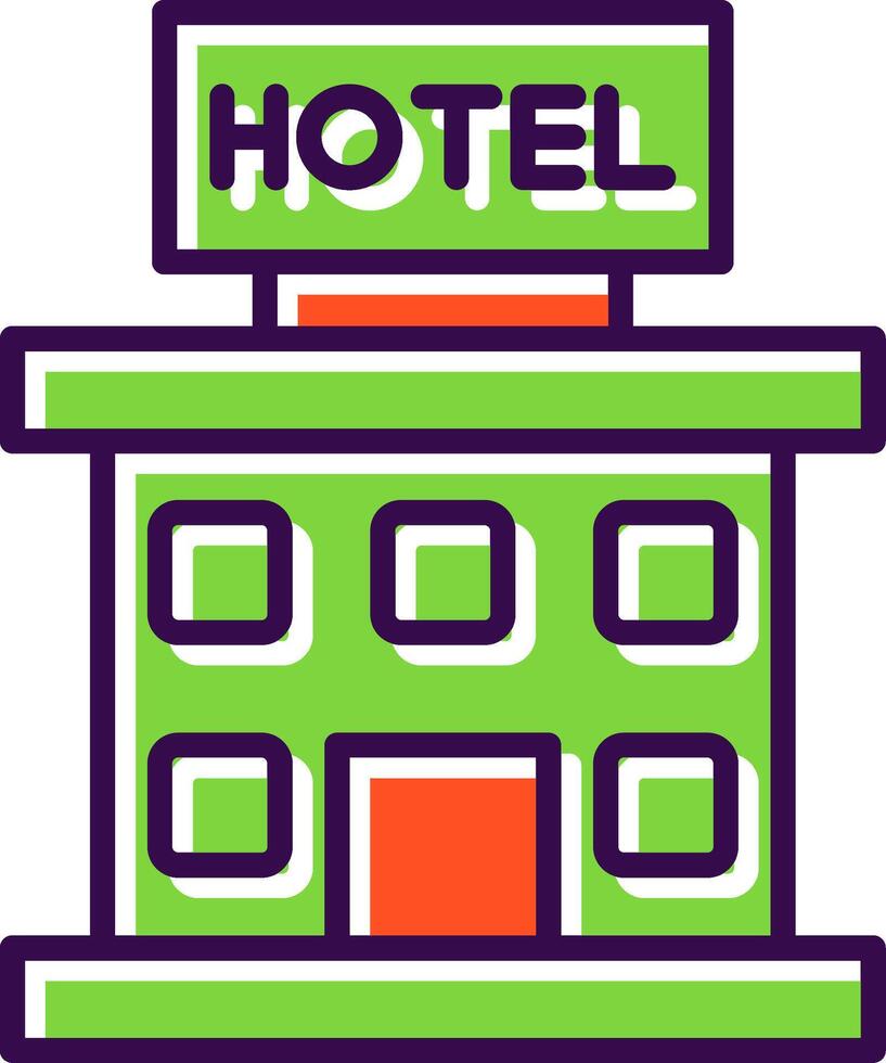 Hotel filled Design Icon vector