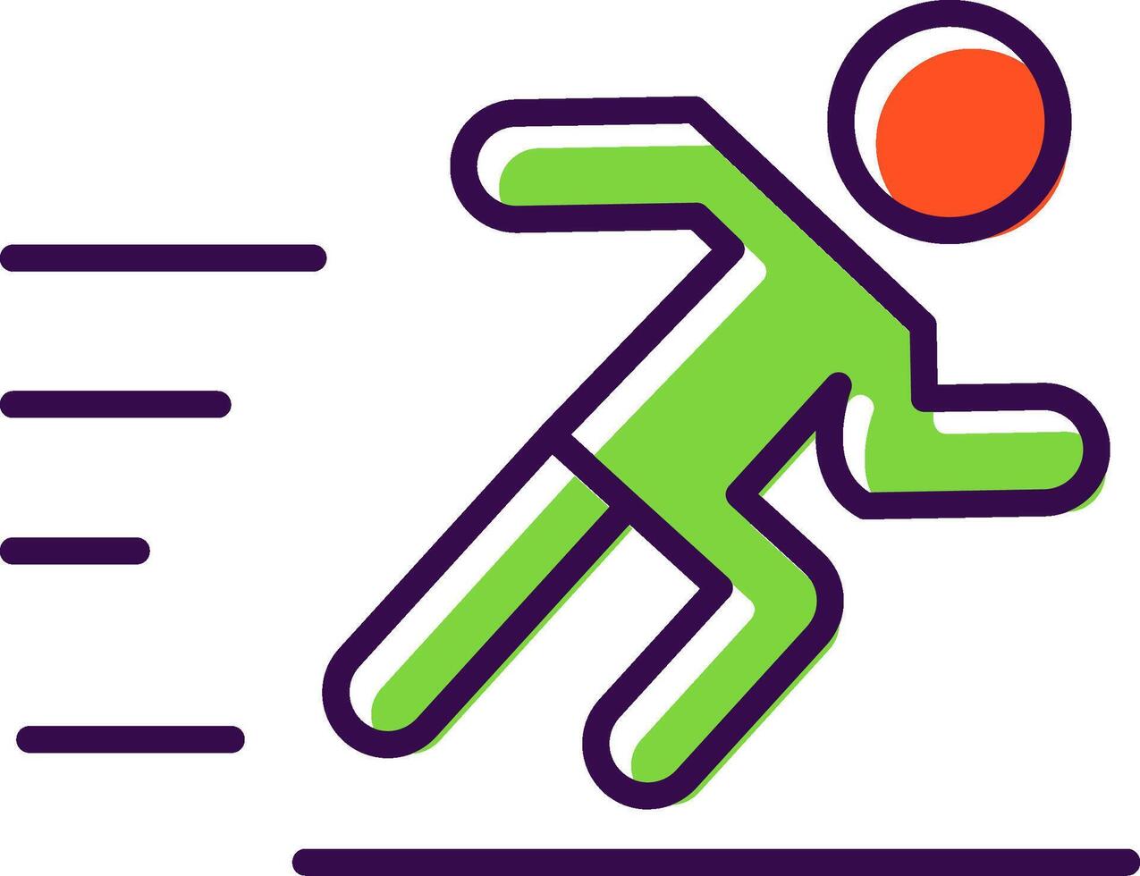 Jogging filled Design Icon vector