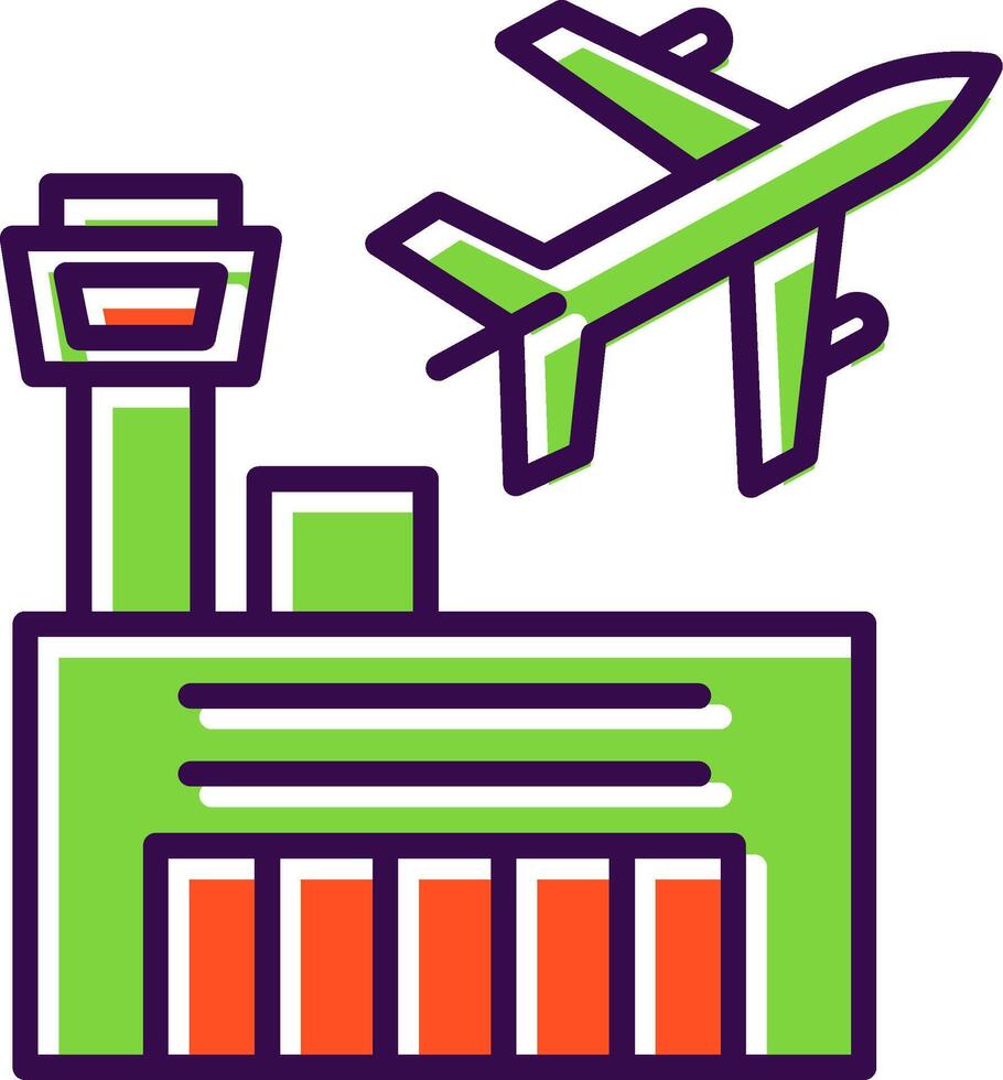 Airport filled Design Icon vector