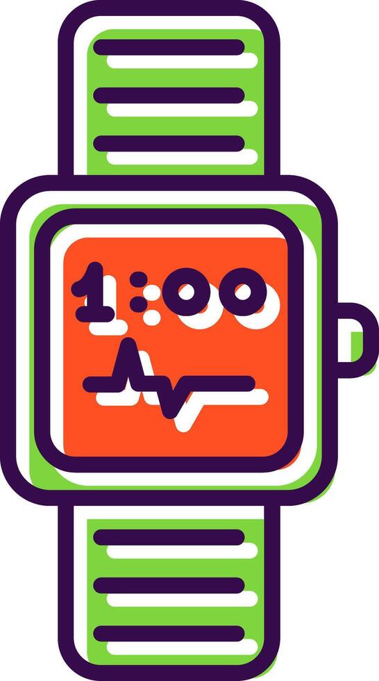 Watch filled Design Icon vector