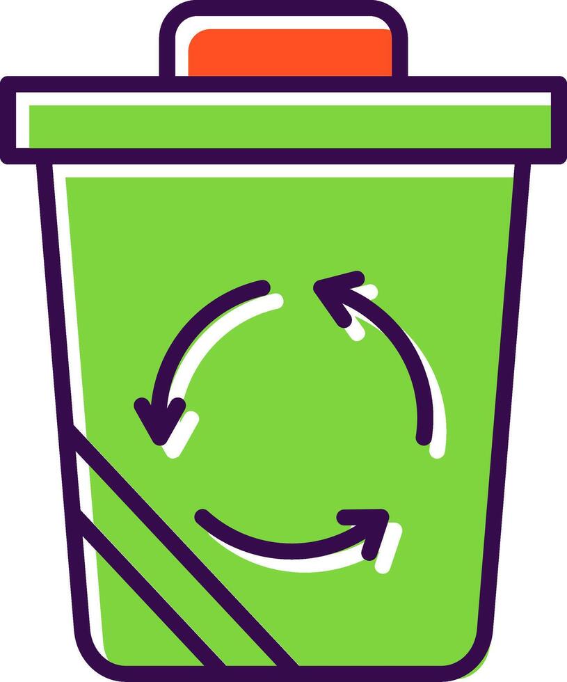 reciclar compartimiento lleno diseño icono vector