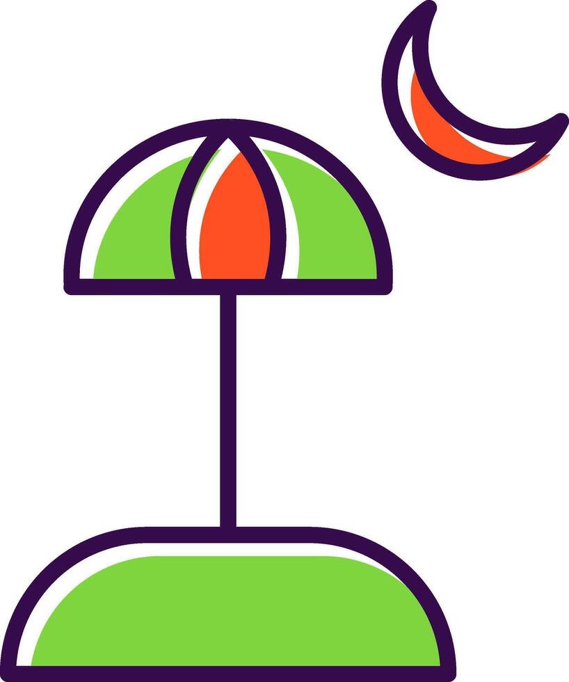 Beach filled Design Icon vector