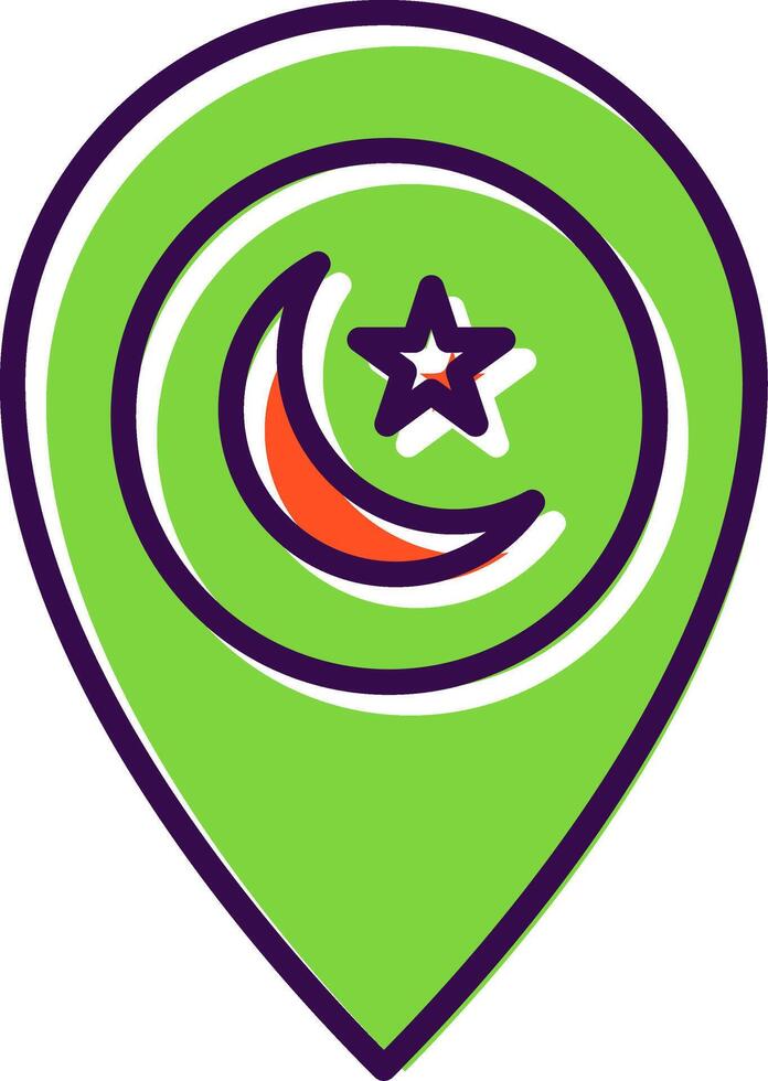 Flag filled Design Icon vector