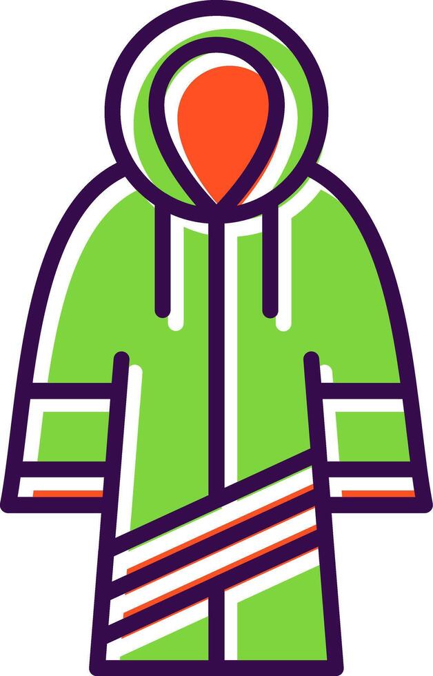 Raincoat filled Design Icon vector
