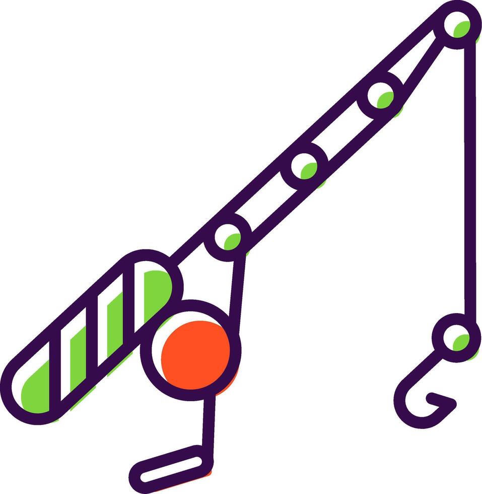 Fishing Hook filled Design Icon vector