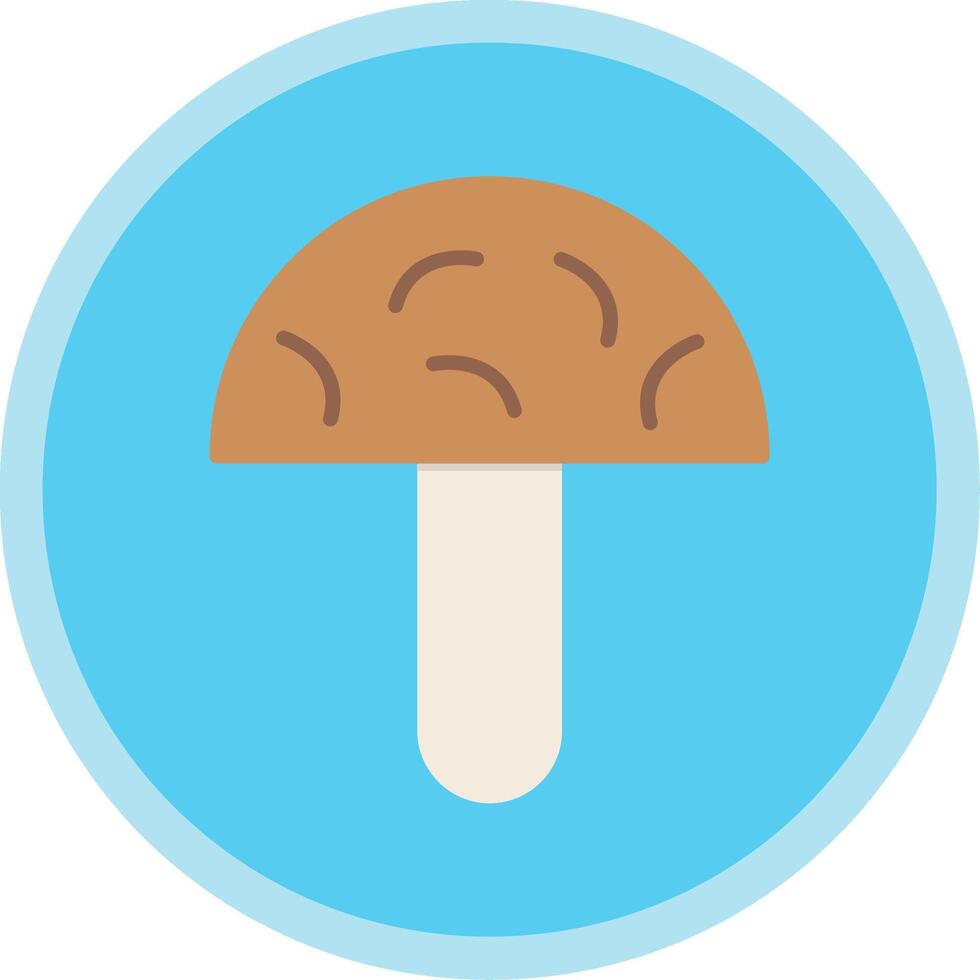 Mushrooms Flat Multi Circle Icon vector