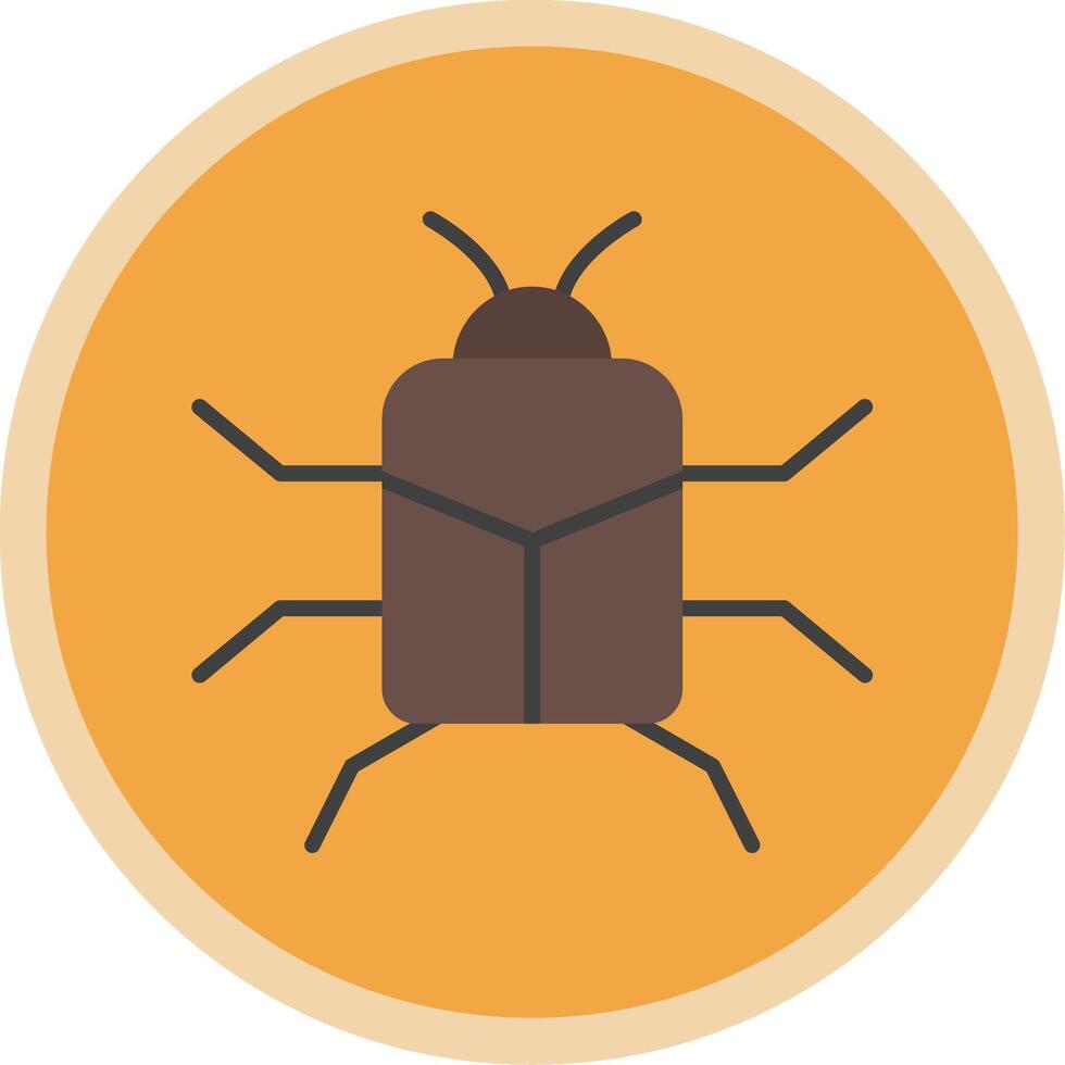 ciervo escarabajo plano multi circulo icono vector