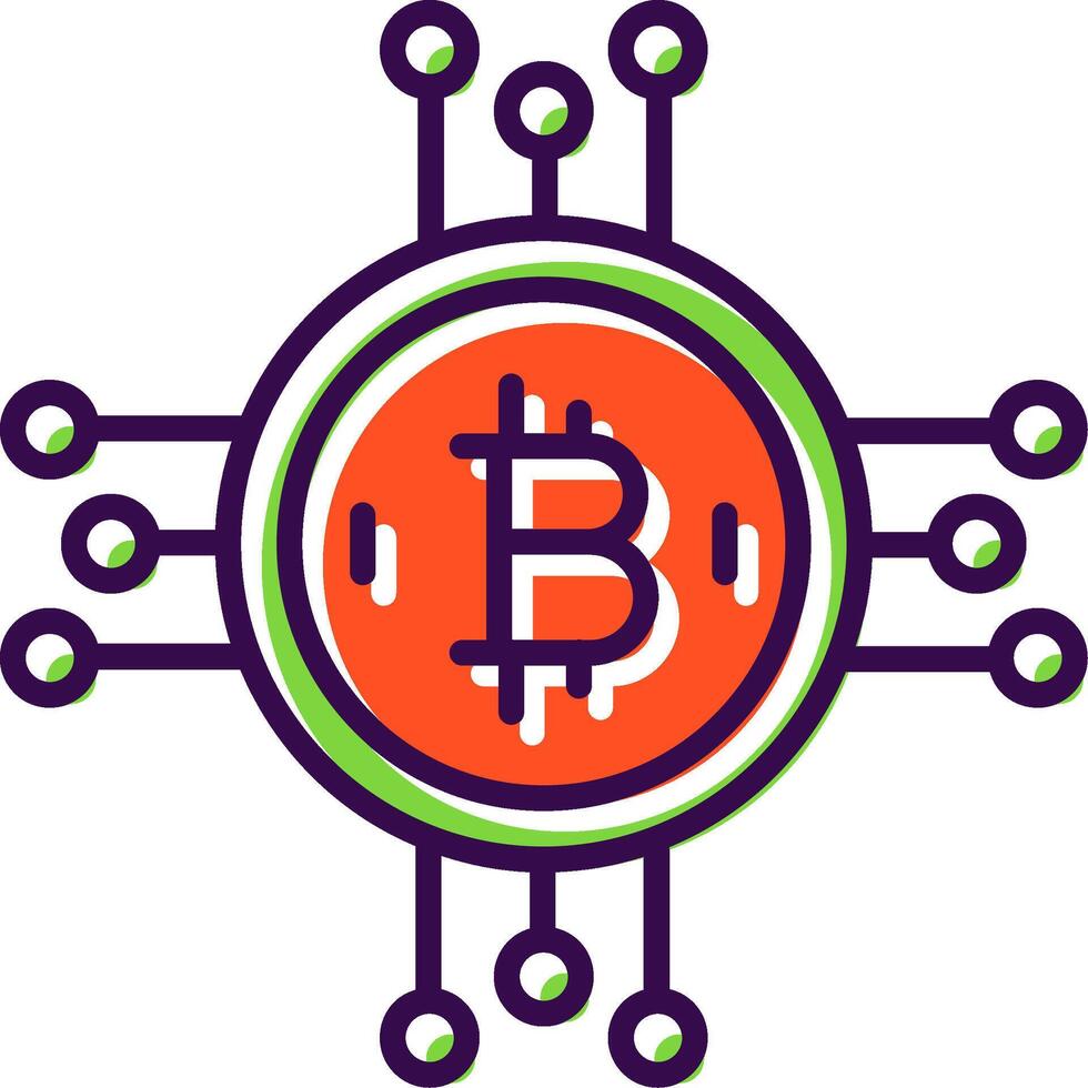 Bitcoin Bitcoin filled Design Icon vector
